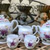 Exquisite Kutani Tashiro Shoten Japanese hand‑painted eggshell tea set – c.1930 (2) Prachtige Kutani Tashiro Shoten Japanse handgeschilderde theeset in eierschaal porselein | Exquisite Kutani Tashiro Shoten Japanese hand‑painted eggshell tea set – c.1930