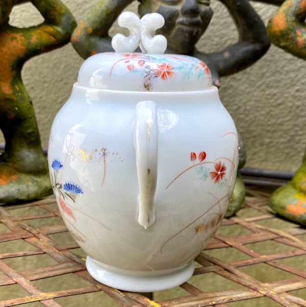 Exquisite Kutani Tashiro Shoten Japanese hand‑painted eggshell tea set – c.1930 (23) Prachtige Kutani Tashiro Shoten Japanse handgeschilderde theeset in eierschaal porselein | Exquisite Kutani Tashiro Shoten Japanese hand‑painted eggshell tea set – c.1930