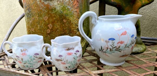 Exquisite Kutani Tashiro Shoten Japanese hand‑painted eggshell tea set – c.1930 (27) Prachtige Kutani Tashiro Shoten Japanse handgeschilderde theeset in eierschaal porselein | Exquisite Kutani Tashiro Shoten Japanese hand‑painted eggshell tea set – c.1930