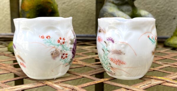 Exquisite Kutani Tashiro Shoten Japanese hand‑painted eggshell tea set – c.1930 (34) Prachtige Kutani Tashiro Shoten Japanse handgeschilderde theeset in eierschaal porselein | Exquisite Kutani Tashiro Shoten Japanese hand‑painted eggshell tea set – c.1930