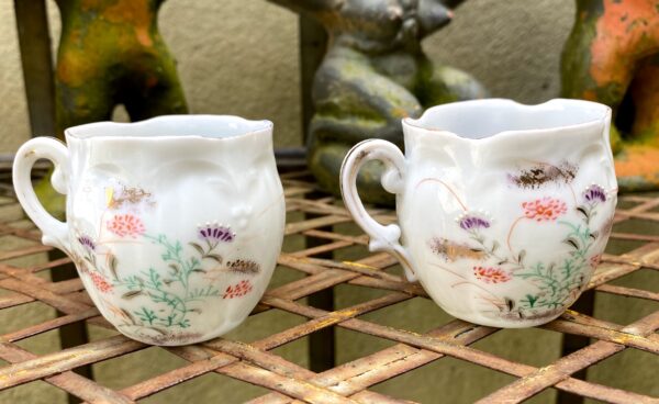 Exquisite Kutani Tashiro Shoten Japanese hand‑painted eggshell tea set – c.1930 (35) Prachtige Kutani Tashiro Shoten Japanse handgeschilderde theeset in eierschaal porselein | Exquisite Kutani Tashiro Shoten Japanese hand‑painted eggshell tea set – c.1930