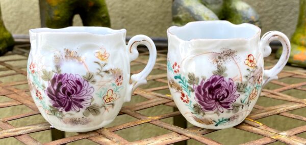 Exquisite Kutani Tashiro Shoten Japanese hand‑painted eggshell tea set – c.1930 (37) Prachtige Kutani Tashiro Shoten Japanse handgeschilderde theeset in eierschaal porselein | Exquisite Kutani Tashiro Shoten Japanese hand‑painted eggshell tea set – c.1930