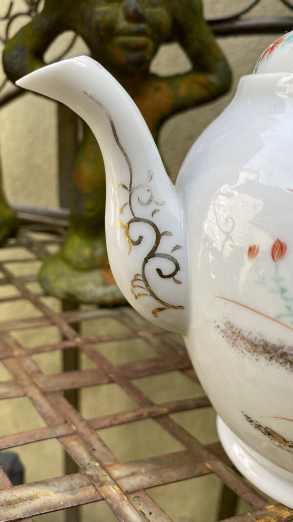 Exquisite Kutani Tashiro Shoten Japanese hand‑painted eggshell tea set – c.1930 (4) Prachtige Kutani Tashiro Shoten Japanse handgeschilderde theeset in eierschaal porselein | Exquisite Kutani Tashiro Shoten Japanese hand‑painted eggshell tea set – c.1930