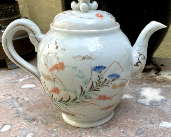 Exquisite Kutani Tashiro Shoten Japanese hand‑painted eggshell tea set – c.1930 (8) Prachtige Kutani Tashiro Shoten Japanse handgeschilderde theeset in eierschaal porselein | Exquisite Kutani Tashiro Shoten Japanese hand‑painted eggshell tea set – c.1930