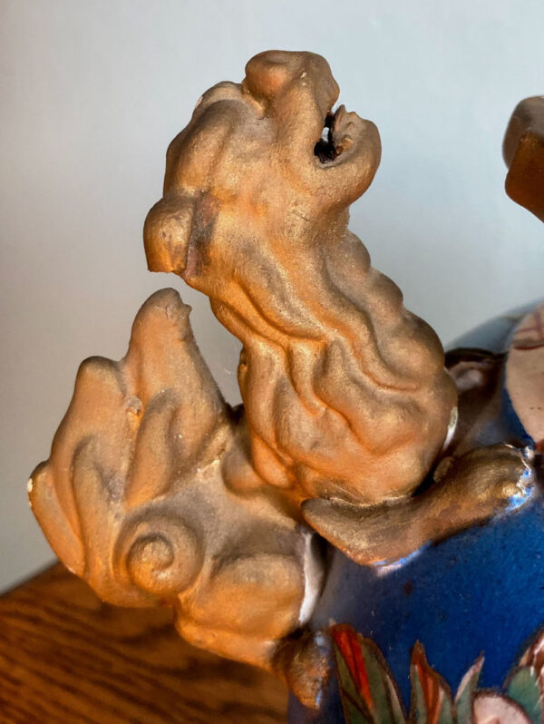 Prachtige Satsuma vaas met Foo Dog handvaten – Exquisite Satsuma vase with Foo Dog handles – ca. 1900