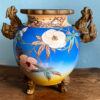 Prachtige Satsuma vaas met Foo Dog handvaten – Exquisite Satsuma vase with Foo Dog handles – ca. 1900