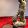 Exquisite stone sculpture of woman with bread basket – ca. 1950 (3) Prachtige stenen sculptuur van vrouw met broodjesmand – Exquisite stone sculpture of woman with bread basket – ca. 1950
