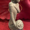 Exquisite stone sculpture of woman with bread basket – ca. 1950 (4) Prachtige stenen sculptuur van vrouw met broodjesmand – Exquisite stone sculpture of woman with bread basket – ca. 1950