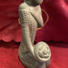 Exquisite stone sculpture of woman with bread basket – ca. 1950 (6) Prachtige stenen sculptuur van vrouw met broodjesmand – Exquisite stone sculpture of woman with bread basket – ca. 1950