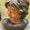 Prachtige gestileerde buste van kinderhoofdje – Exquisite stylized child bust in stoneware – Renaissance style