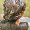 Prachtige gestileerde buste van kinderhoofdje – Exquisite stylized child bust in stoneware – Renaissance style