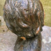 Prachtige gestileerde buste van kinderhoofdje – Exquisite stylized child bust in stoneware – Renaissance style