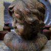 Prachtige gestileerde buste van kinderhoofdje – Exquisite stylized child bust in stoneware – Renaissance style
