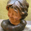 Prachtige gestileerde buste van kinderhoofdje – Exquisite stylized child bust in stoneware – Renaissance style