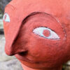 Prachtige terracotta hoofdsculptuur in Kinart-stijl – Exquisite terracotta head sculpture in Kinart style – 20th C