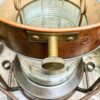 Extreem zeldzame originele koperen nautische scheepslamp Tavernier Oostende | Extremely rare original copper nautical ship lamp Tavernier Ostend – 1970s