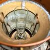 Extreem zeldzame originele koperen nautische scheepslamp Tavernier Oostende | Extremely rare original copper nautical ship lamp Tavernier Ostend – 1970s