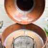 Extreem zeldzame originele koperen nautische scheepslamp Tavernier Oostende | Extremely rare original copper nautical ship lamp Tavernier Ostend – 1970s