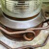 Extreem zeldzame originele koperen nautische scheepslamp Tavernier Oostende | Extremely rare original copper nautical ship lamp Tavernier Ostend – 1970s