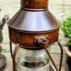 Extreem zeldzame originele koperen nautische scheepslamp Tavernier Oostende | Extremely rare original copper nautical ship lamp Tavernier Ostend – 1970s
