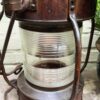 Extreem zeldzame originele koperen nautische scheepslamp Tavernier Oostende | Extremely rare original copper nautical ship lamp Tavernier Ostend – 1970s