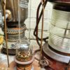 Extreem zeldzame originele koperen nautische scheepslamp Tavernier Oostende | Extremely rare original copper nautical ship lamp Tavernier Ostend – 1970s