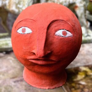 Terracotta Hoofdsculptuur geïnspireerd door kunstenares Odile Kinart – ca. 20e eeuw