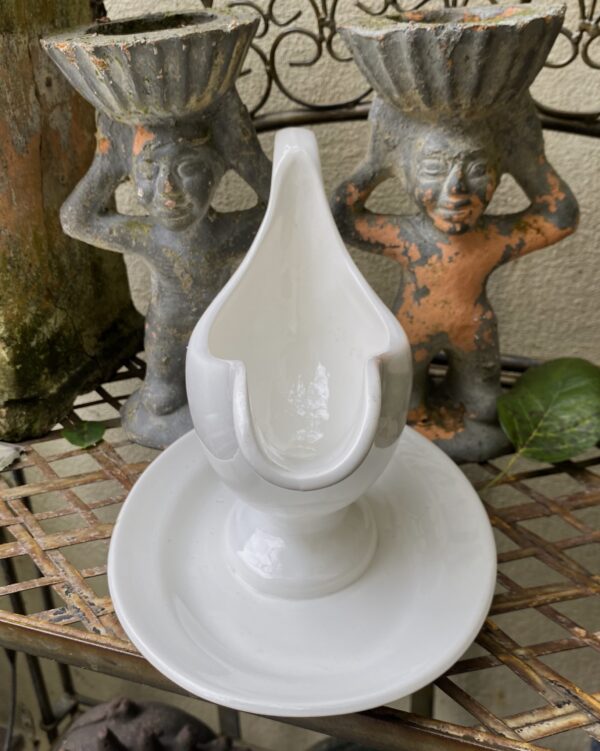 Old sauce boat with underplate – Nimy Lez Mons (c.1921–1951) (10) Oude sauskom met onderplaat | Old sauce boat with underplate – Nimy Lez Mons (c.1921–1951)