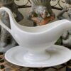 Old sauce boat with underplate – Nimy Lez Mons (c.1921–1951) (11) Oude sauskom met onderplaat | Old sauce boat with underplate – Nimy Lez Mons (c.1921–1951)