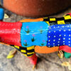 Pop Art patchwork cow sculpture – inspired by Joan Miró, ca. 1980 (11) Prachtige Pop Art koe in lappendekenstijl – Exquisite Pop Art patchwork cow sculpture – ca. 1980