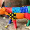 Pop Art patchwork cow sculpture – inspired by Joan Miró, ca. 1980 (12) Prachtige Pop Art koe in lappendekenstijl – Exquisite Pop Art patchwork cow sculpture – ca. 1980