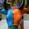 Pop Art patchwork cow sculpture – inspired by Joan Miró, ca. 1980 (13) Prachtige Pop Art koe in lappendekenstijl – Exquisite Pop Art patchwork cow sculpture – ca. 1980