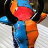 Pop Art patchwork cow sculpture – inspired by Joan Miró, ca. 1980 (14) Prachtige Pop Art koe in lappendekenstijl – Exquisite Pop Art patchwork cow sculpture – ca. 1980
