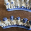 Small Delft Blue figurine with milkmaids and boys – ca. 1920 (10) Klein Delfts blauw beeldje met melkmeisjes en jongens – Small Delft Blue figurine with milkmaids and boys – ca. 1920
