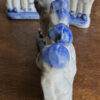 Small Delft Blue figurine with milkmaids and boys – ca. 1920 (15) Klein Delfts blauw beeldje met melkmeisjes en jongens – Small Delft Blue figurine with milkmaids and boys – ca. 1920