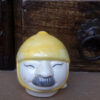 Unieke keramieken drinkpot met Oosterse brandweerman – Unique ceramic drinking vessel with Oriental firefighter – 20th century