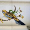 Vintage achthoekige Taunton Vale Staffordshire schaal | Vintage octagonal Taunton Vale Staffordshire bowl – Exotic birds, England 1970s
