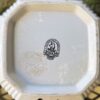 Vintage achthoekige Taunton Vale Staffordshire schaal | Vintage octagonal Taunton Vale Staffordshire bowl – Exotic birds, England 1970s