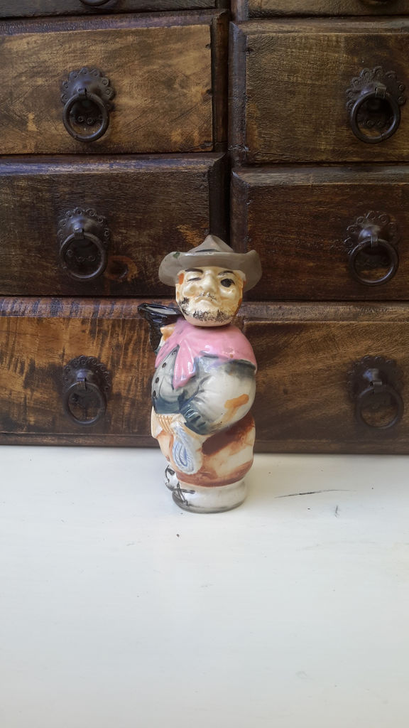 Vintage porcelain cowboy decanter – 1950s (2) Vintage porseleinen cowboy decanter – Vintage porcelain cowboy decanter – 1950s