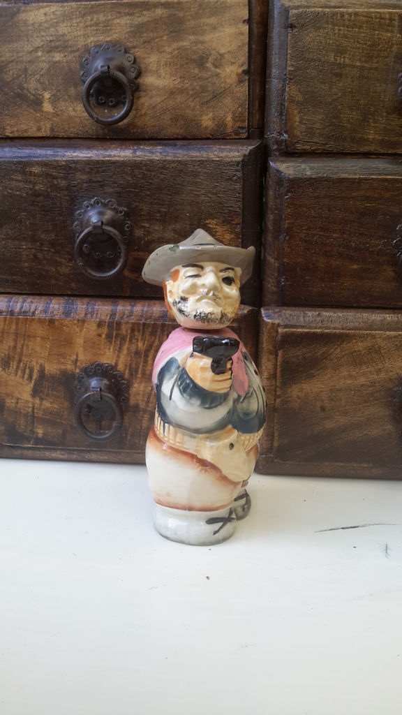 Vintage porcelain cowboy decanter – 1950s (3) Vintage porseleinen cowboy decanter – Vintage porcelain cowboy decanter – 1950s