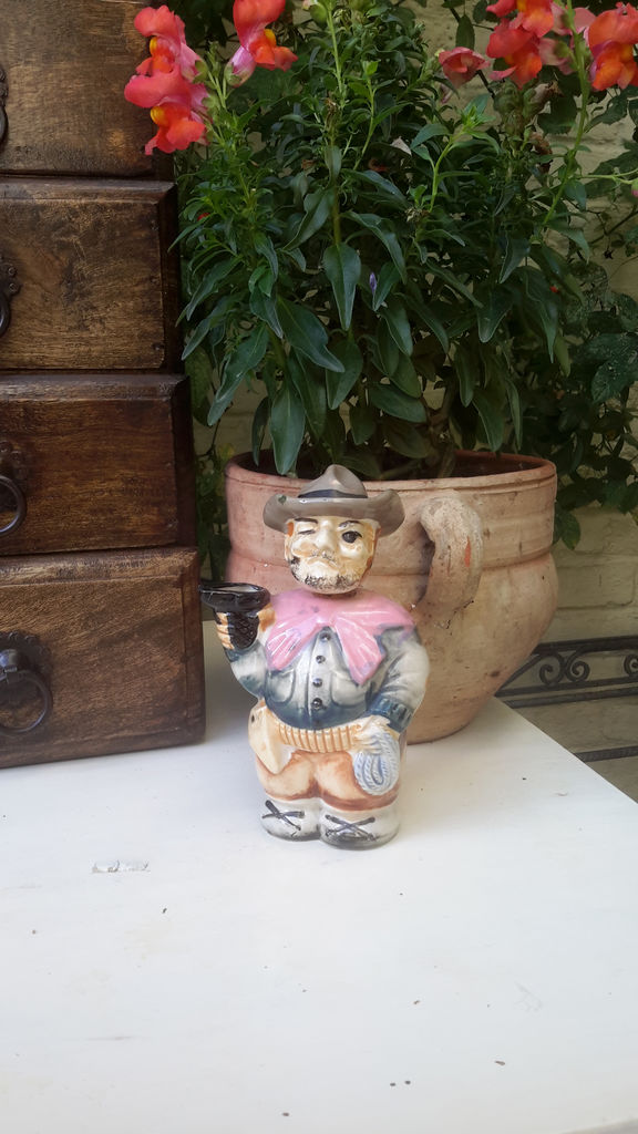 Vintage porcelain cowboy decanter – 1950s (4) Vintage porseleinen cowboy decanter – Vintage porcelain cowboy decanter – 1950s