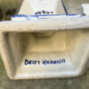 Vintage windmolen in Delfts blauw en wit keramiek, handgeschilderd in Holland (9)_resultaat Vintage Delfts blauwe windmolen met beweegbare wieken – Vintage Delft Blue windmill with movable sails – 1950s–1960s